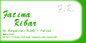 fatima ribar business card